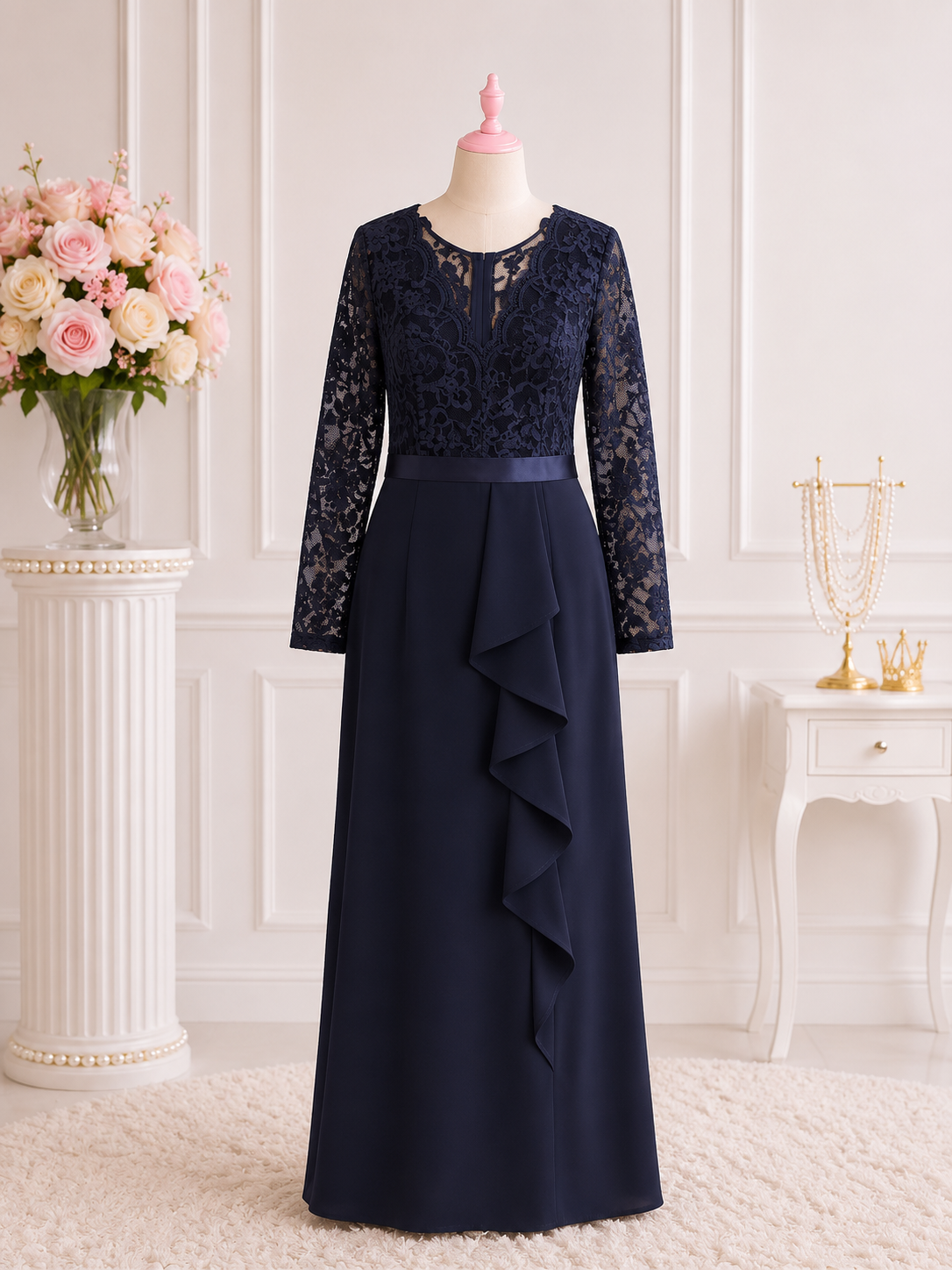 Navy blue formal dress