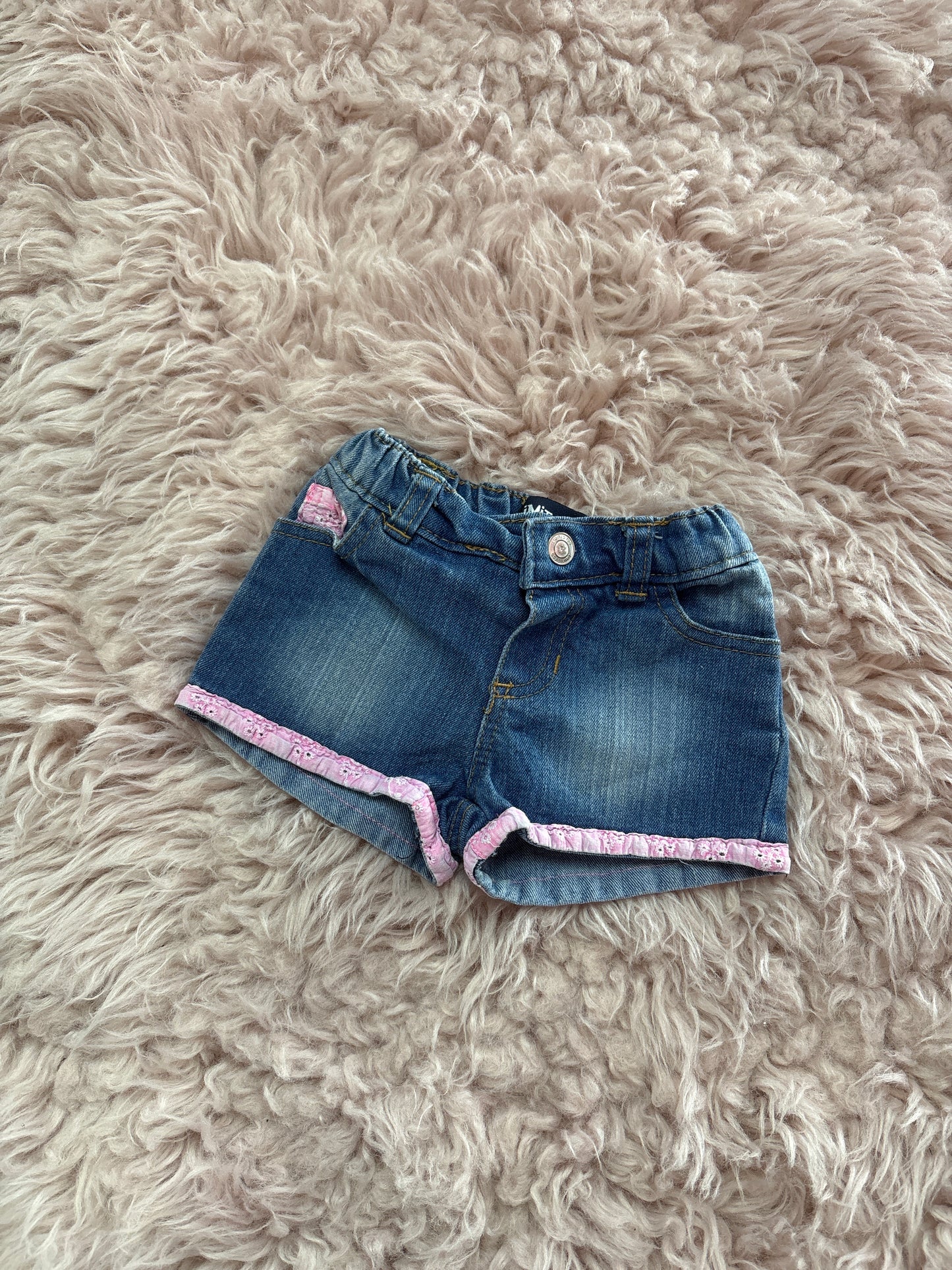 Pink Jean Shorts