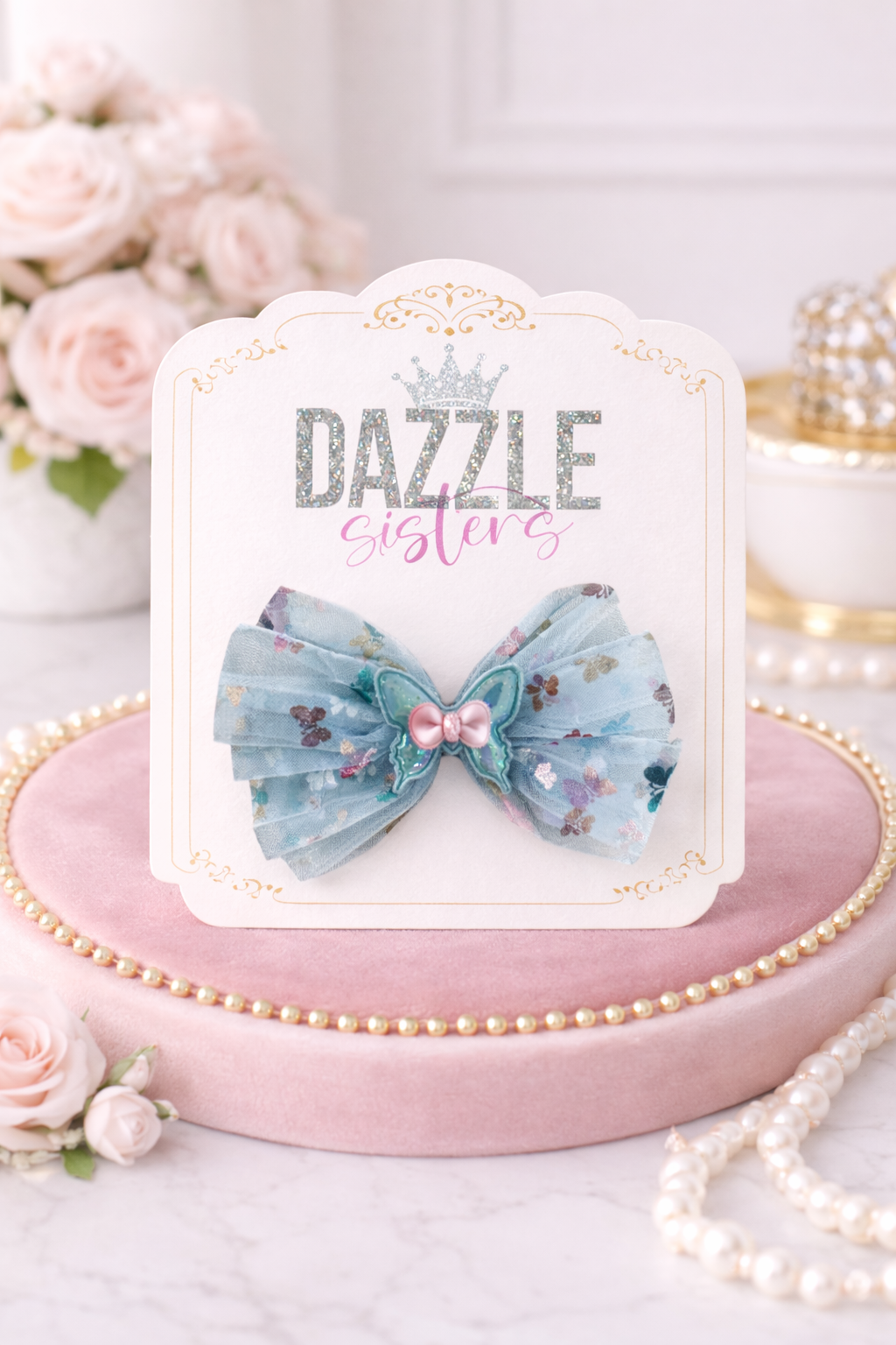 Blue Light Butterfly Bow