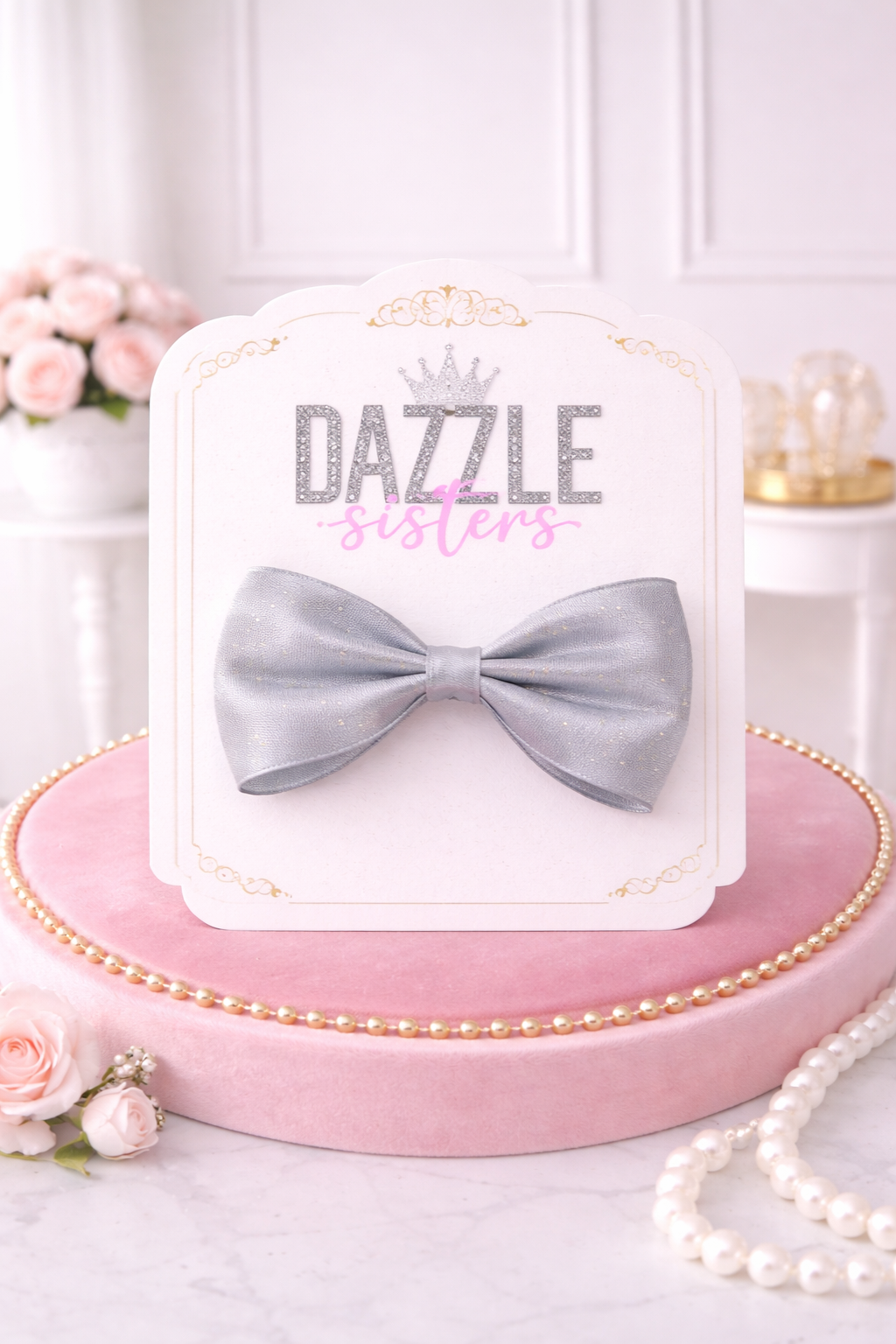 Baby Blue Diamond Bow