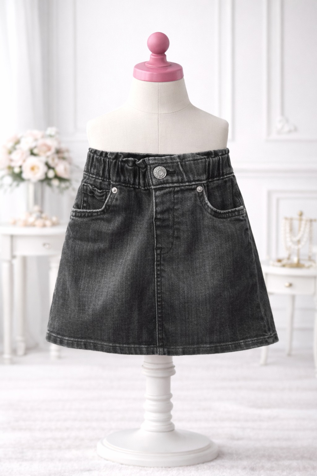 Black Jean Skirt