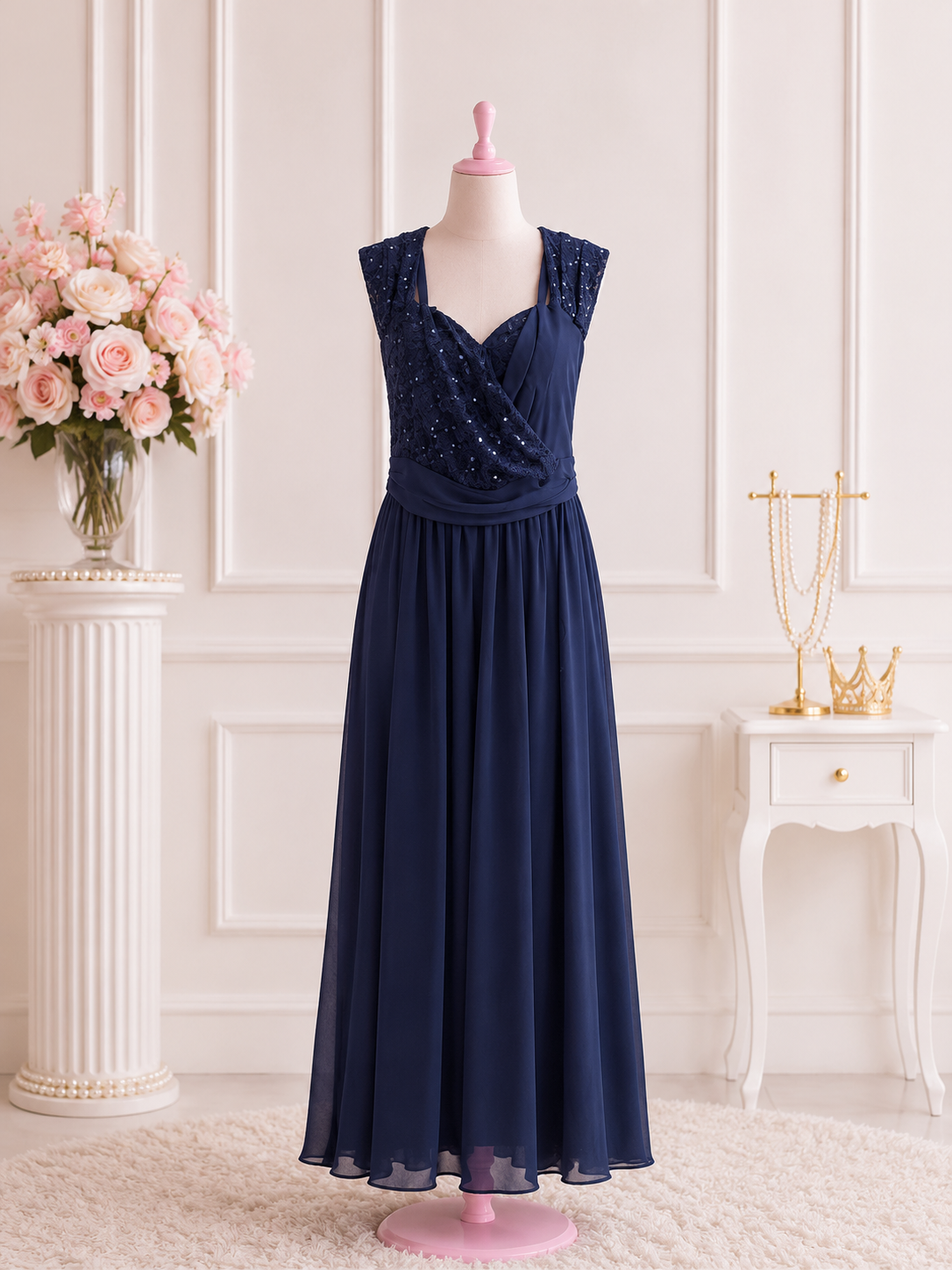 Navy blue formal dress