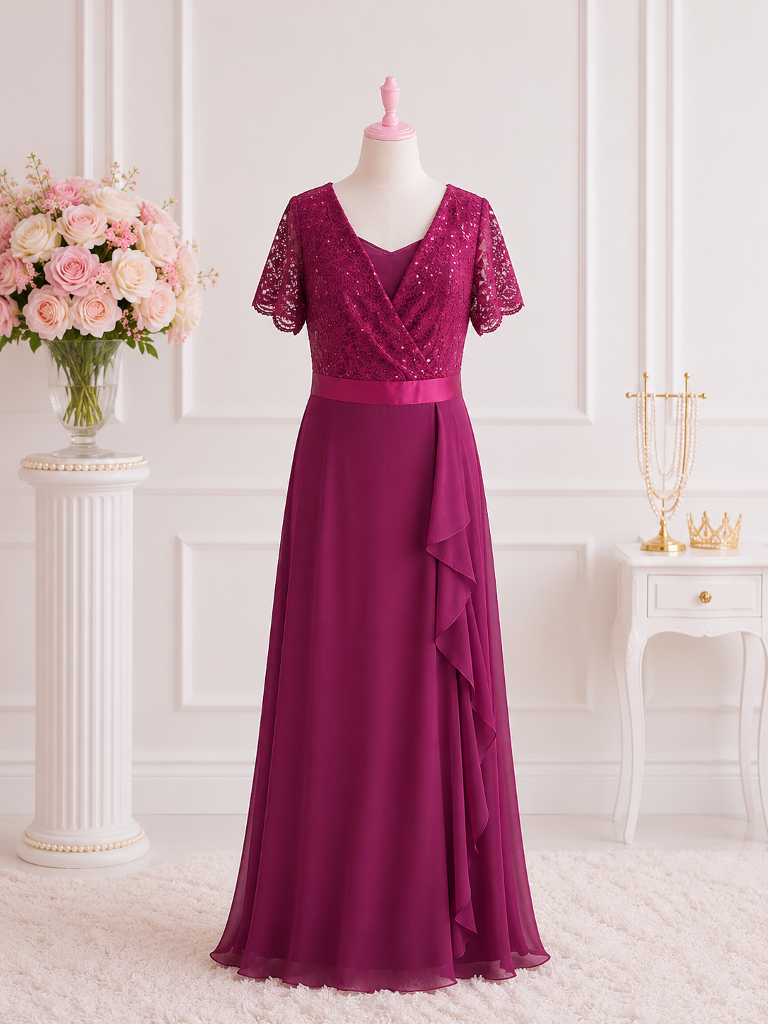 Burgundy formal dress