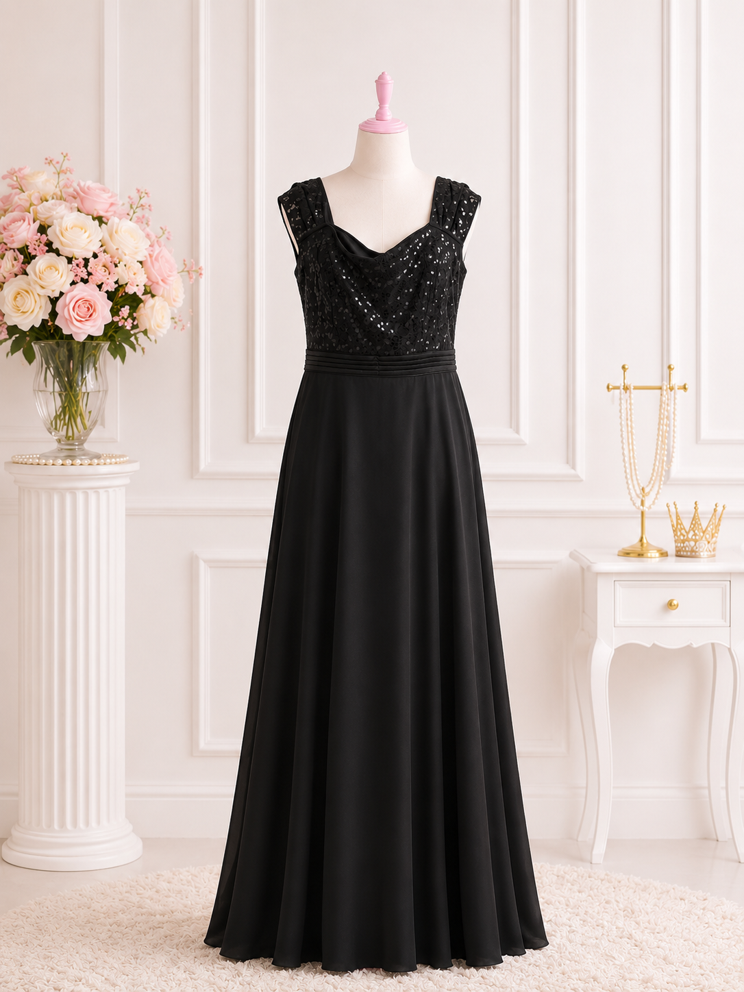 Black formal dress