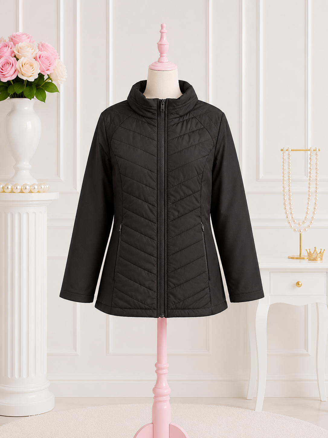Midnight Luxe Quilted Jacket