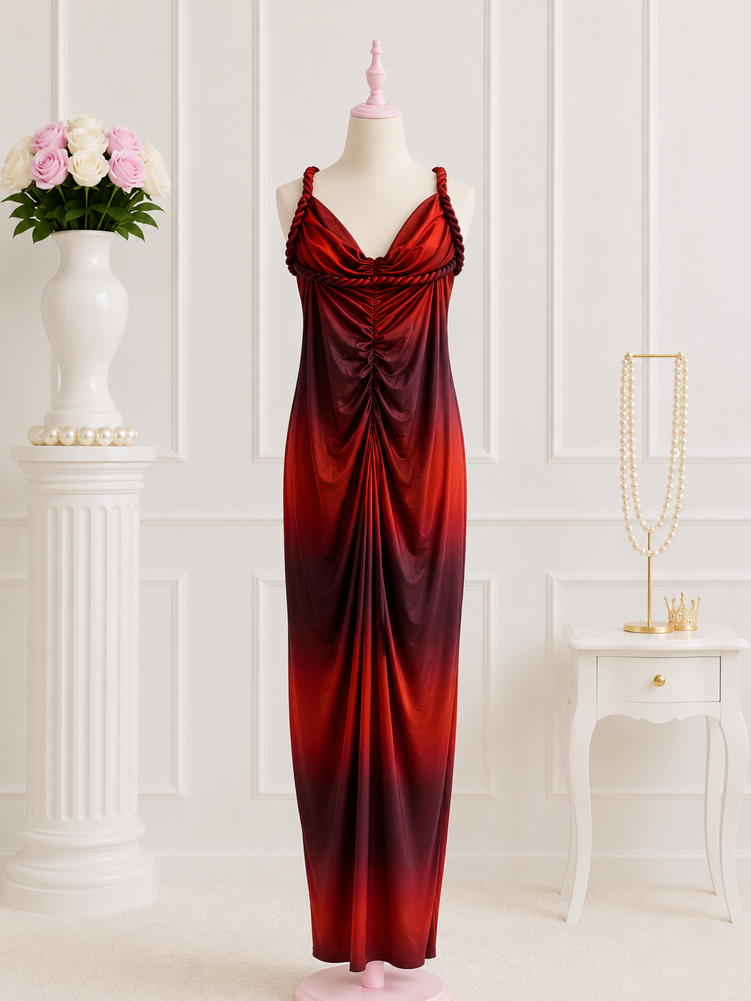 Crimson Allure Gown