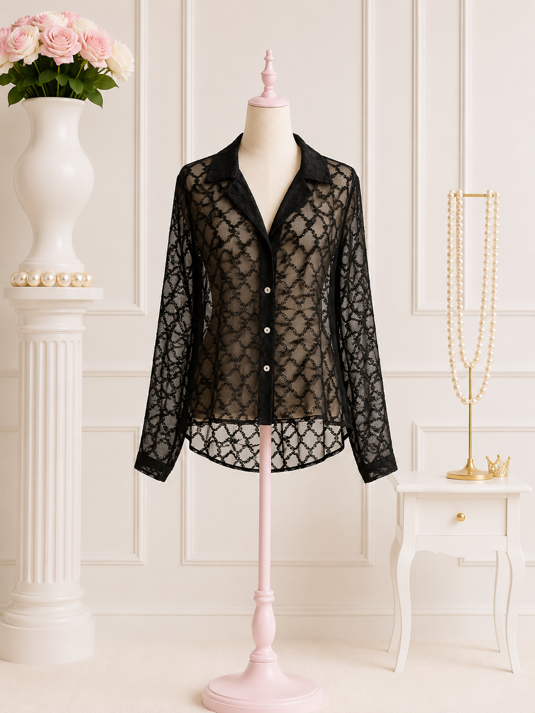 Sheer Lace Blouse