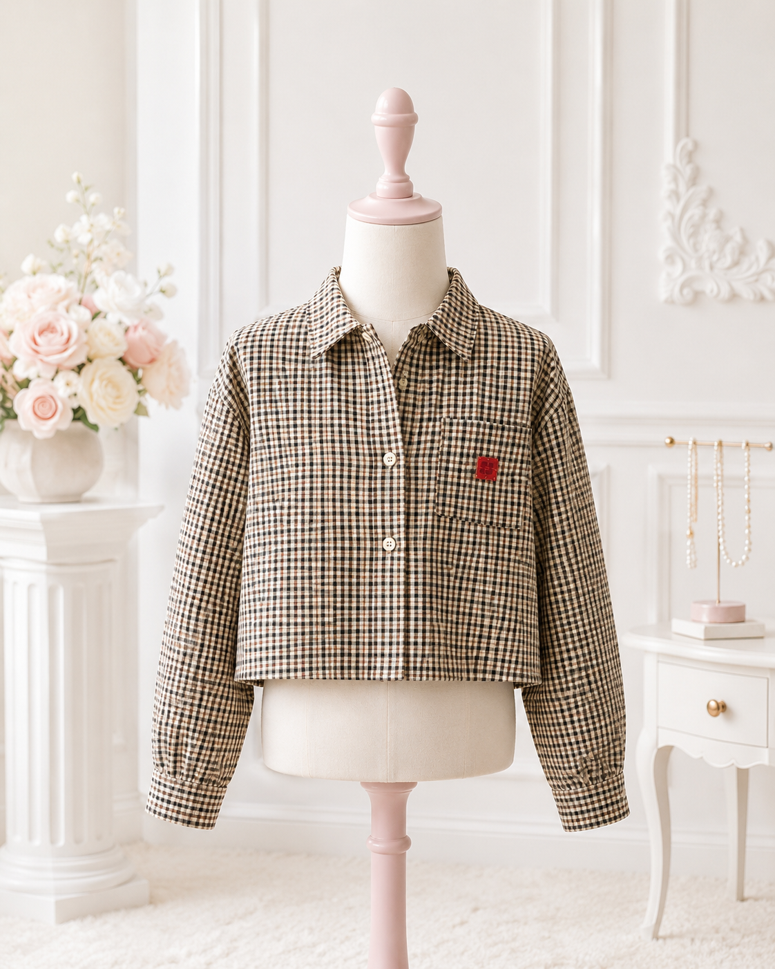 Plaid Crop Shirt