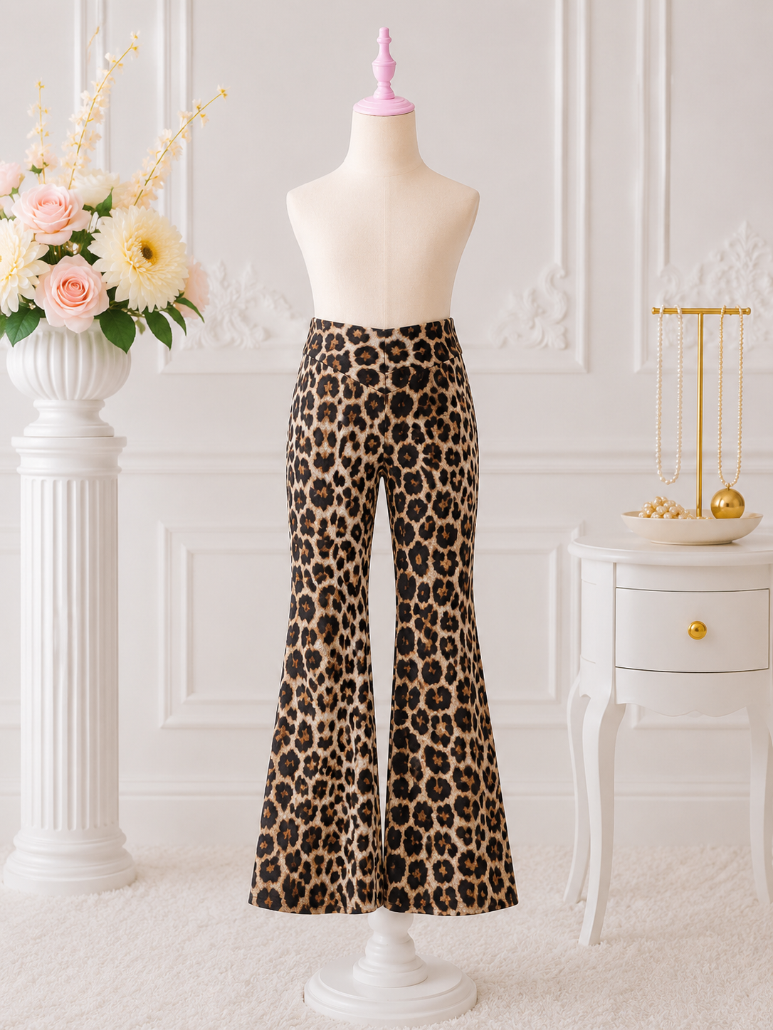 Leopard Flare Pants
