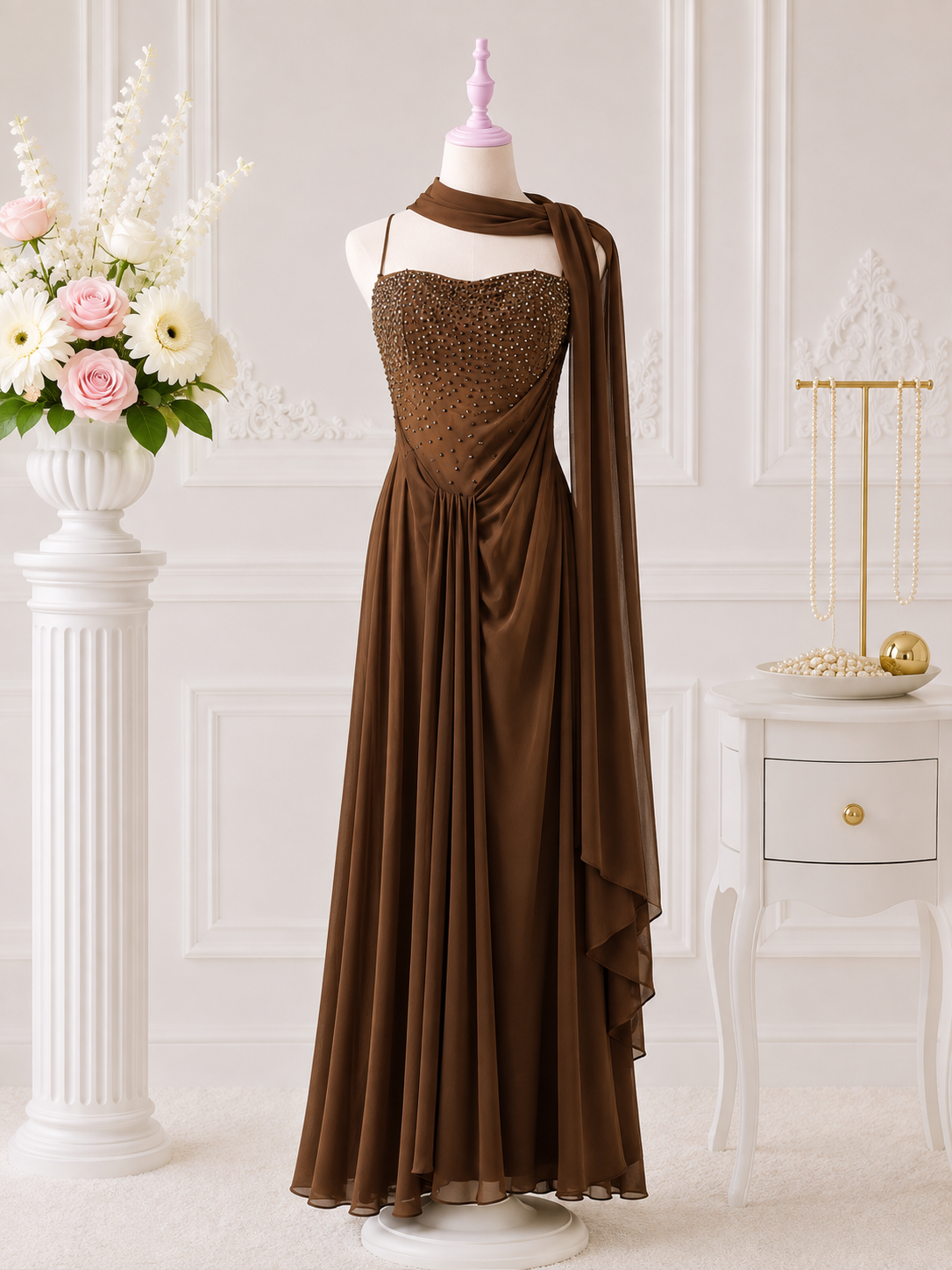 Cocoa Glam Gown