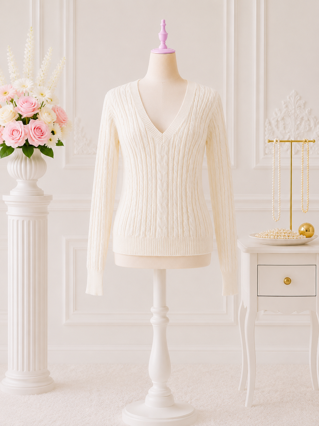 Ivory Cable Sweater