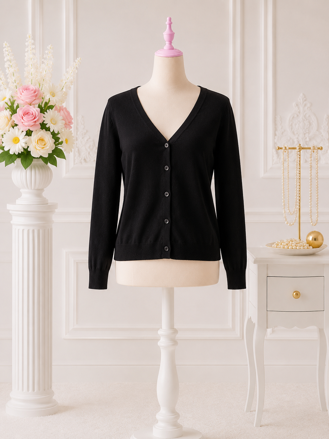 Classic Black Cardigan