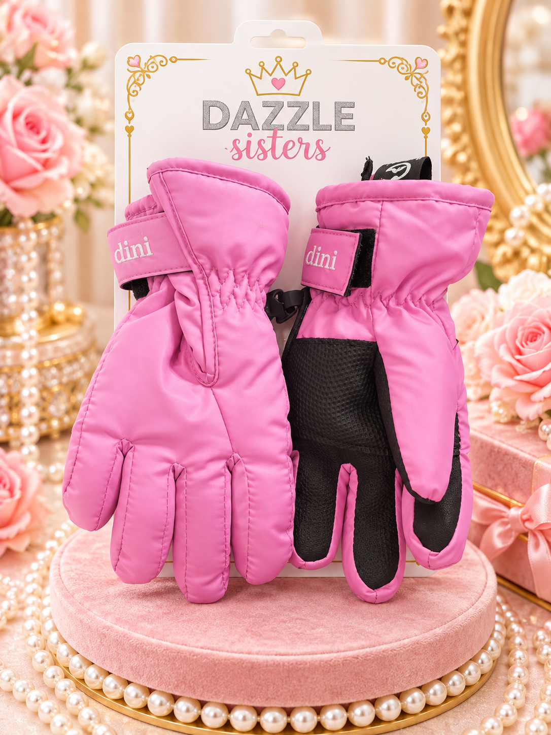 Purple/Black Snow Gloves