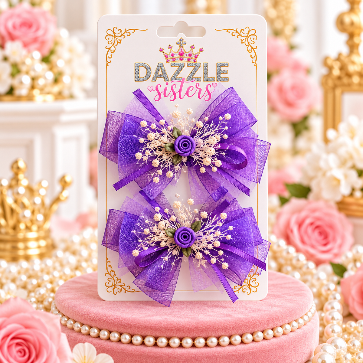 Purple Rose Bows