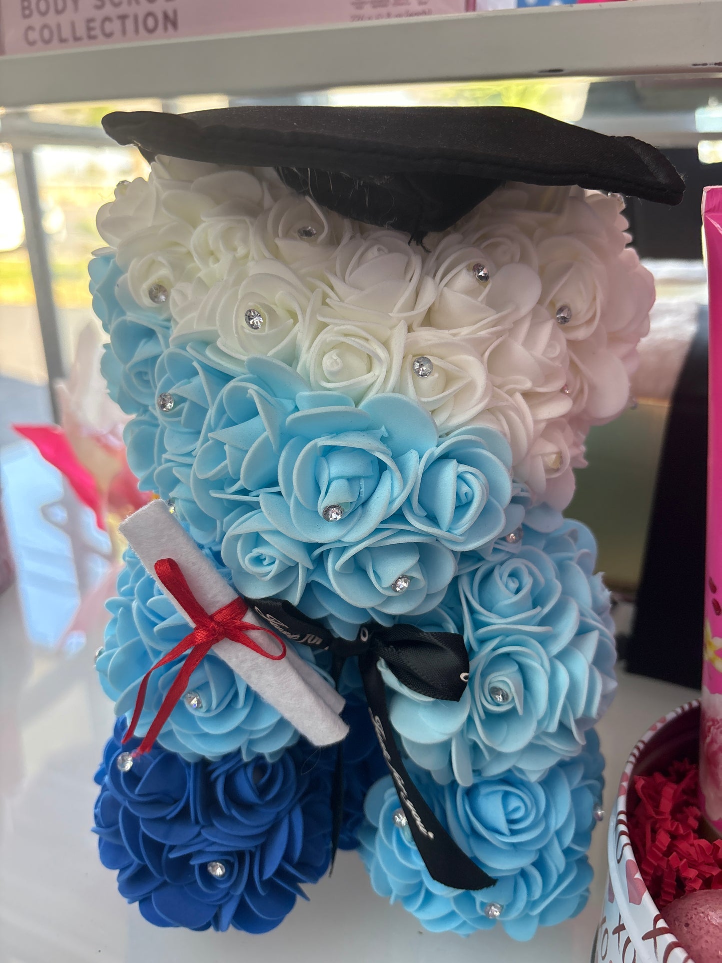 Blue Graduation Bear