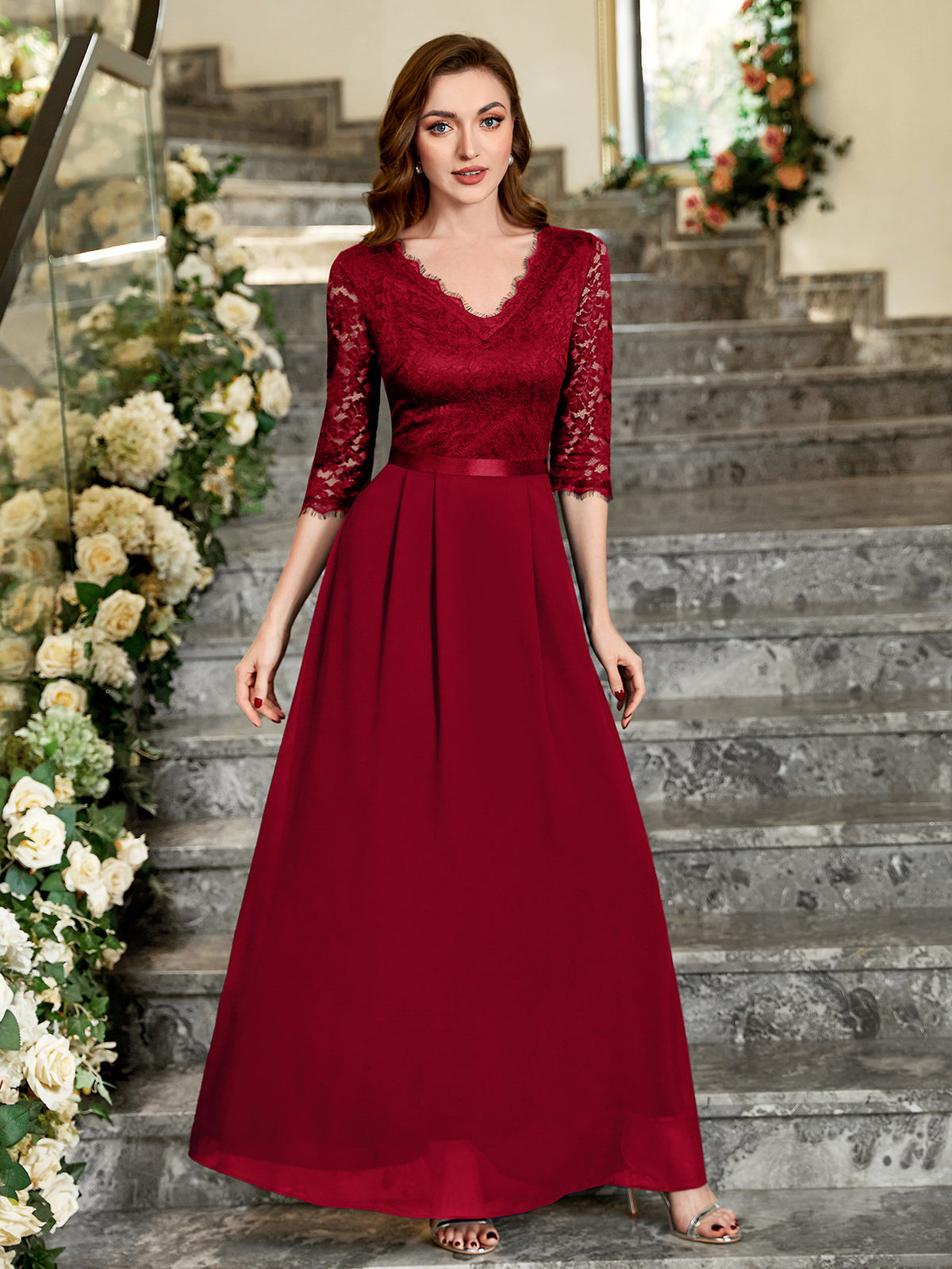 Emelia Floral Lace Dress