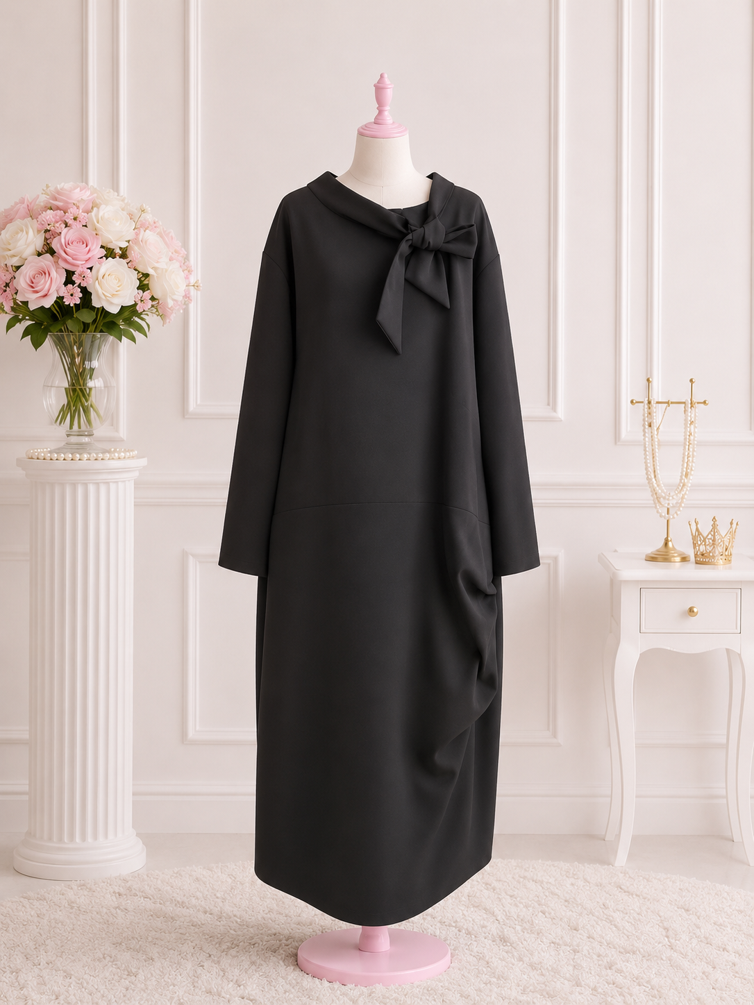 Black basic formal dress