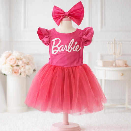Hot Pink Barbie & Bow