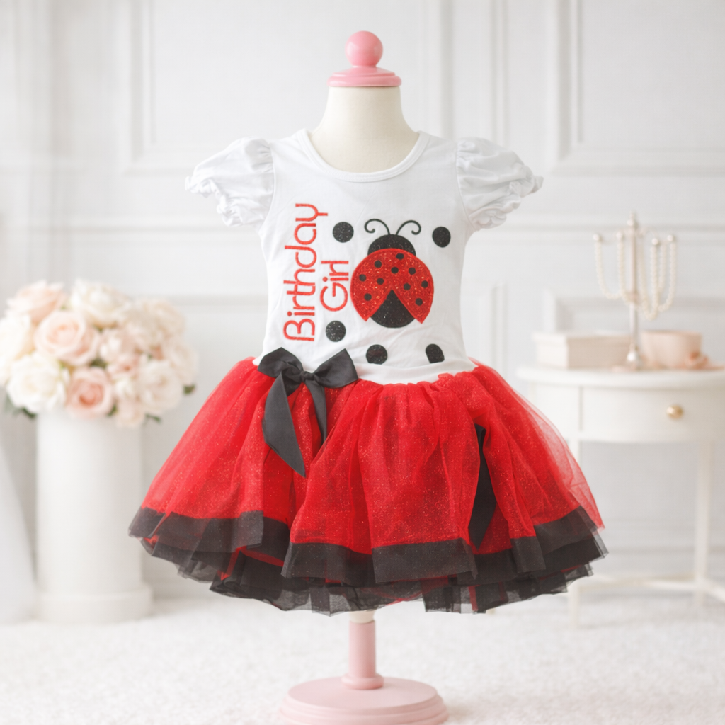 Birthday Lady Bug Tutu