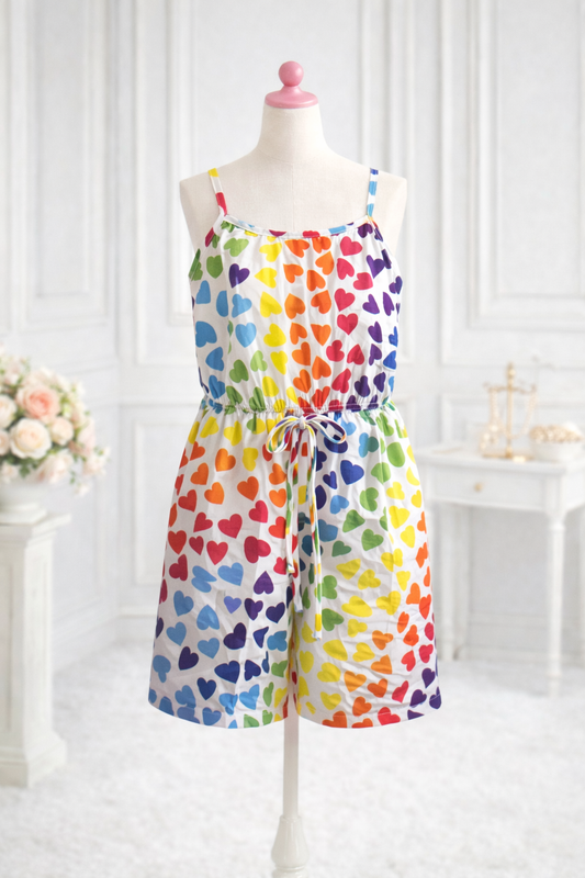Colorful heart romper