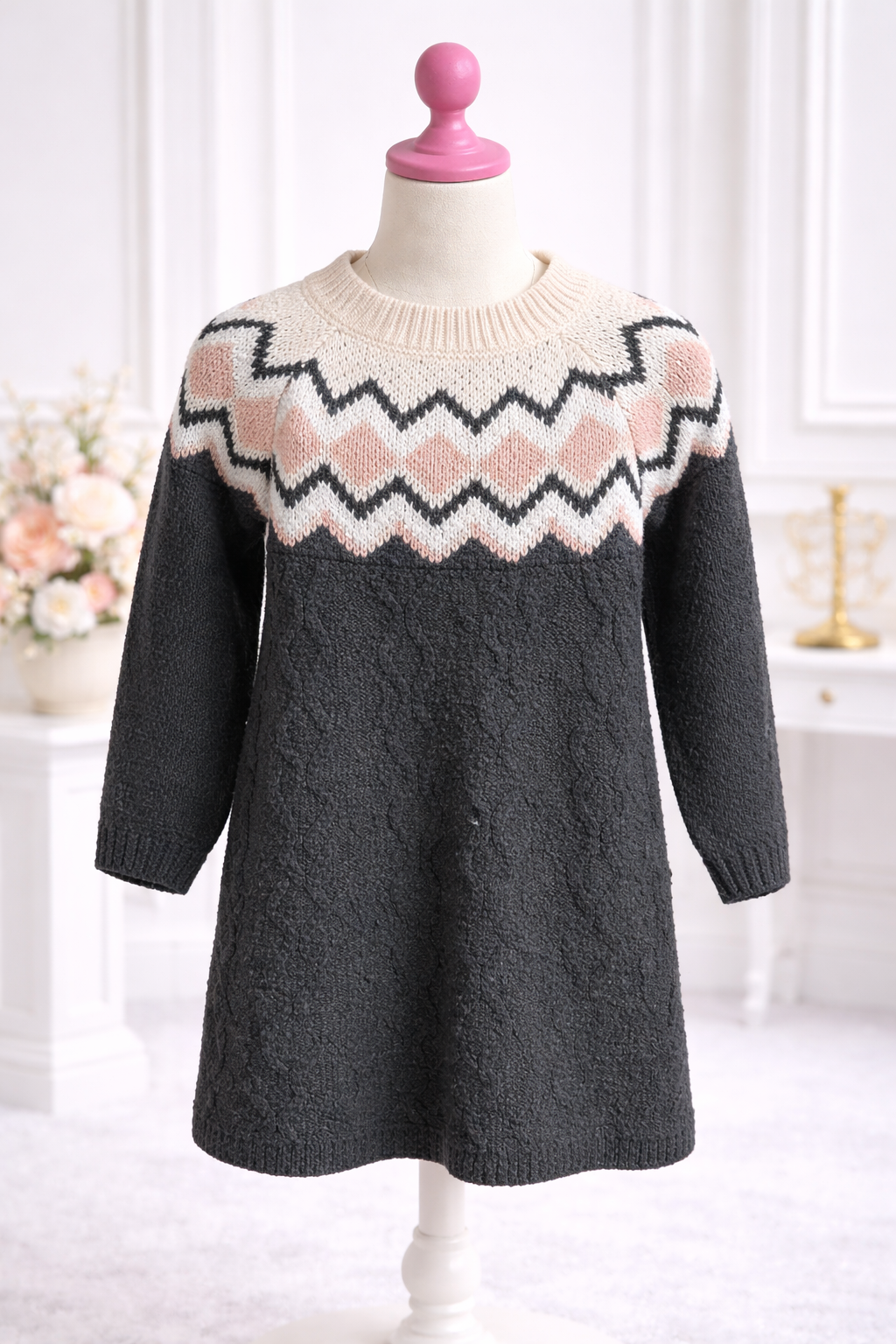 Pink & Gray DRESS