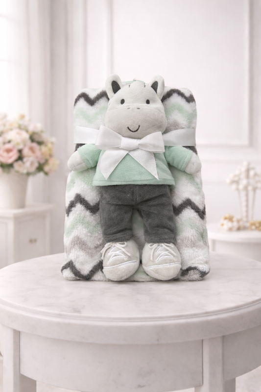 Zebra Baby Boy Blanky