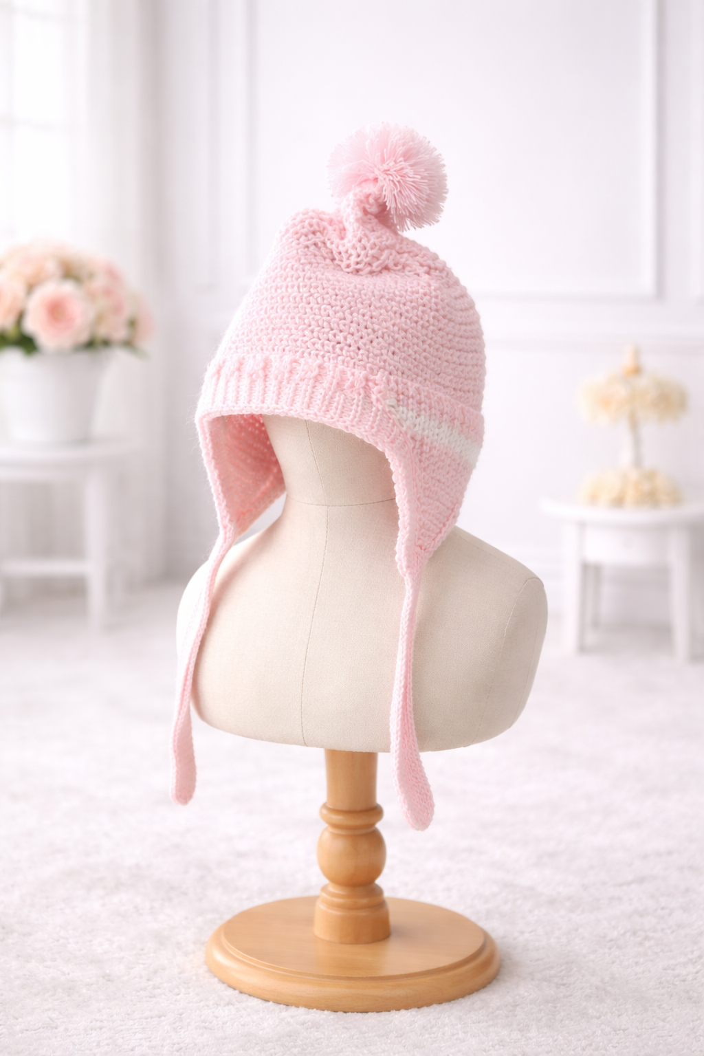 Knitted baby beanie