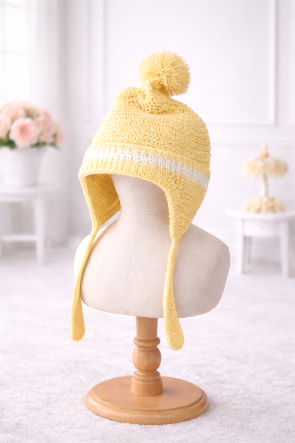 Knitted baby beanie