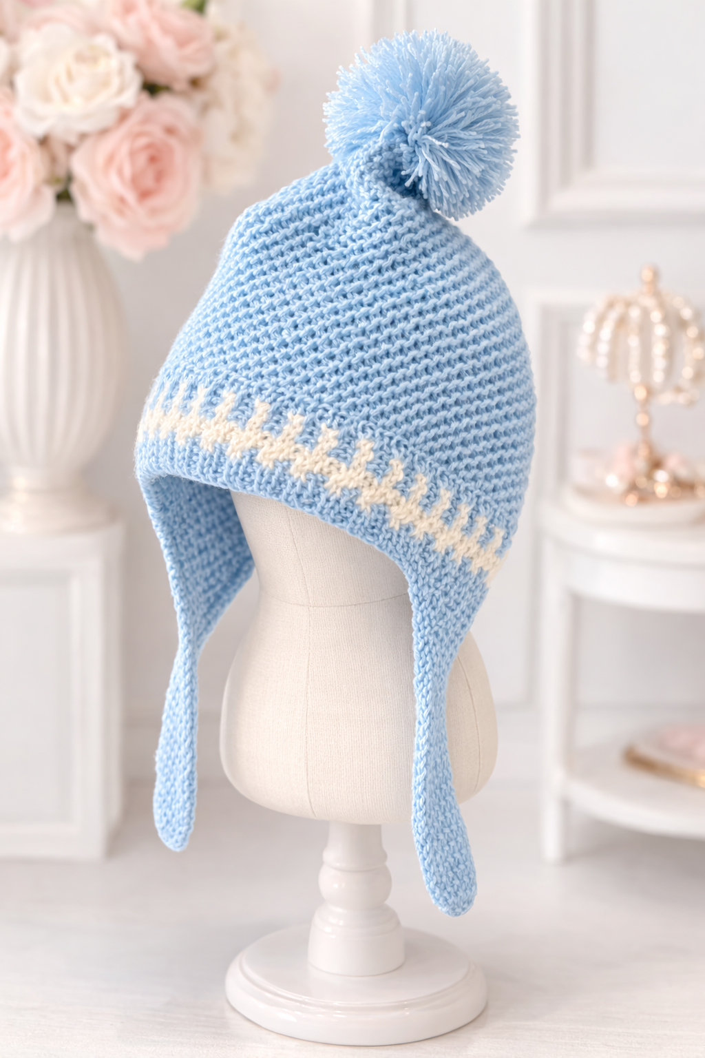 Knitted baby beanie