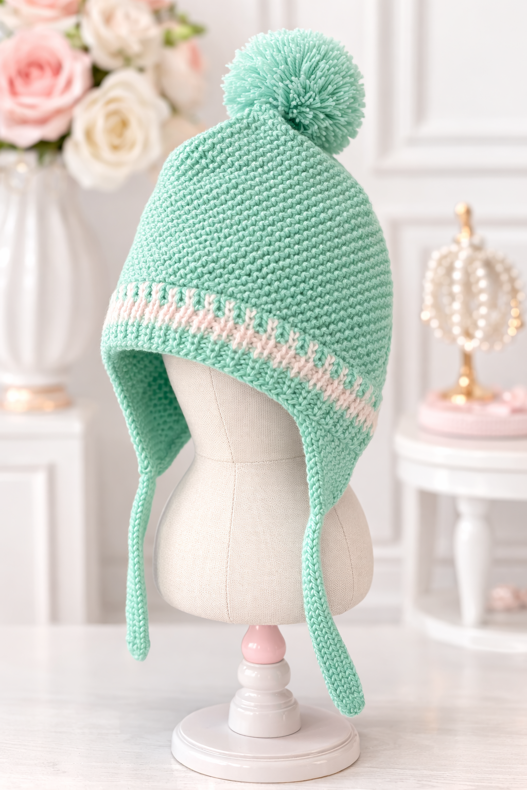 Knitted baby beanie