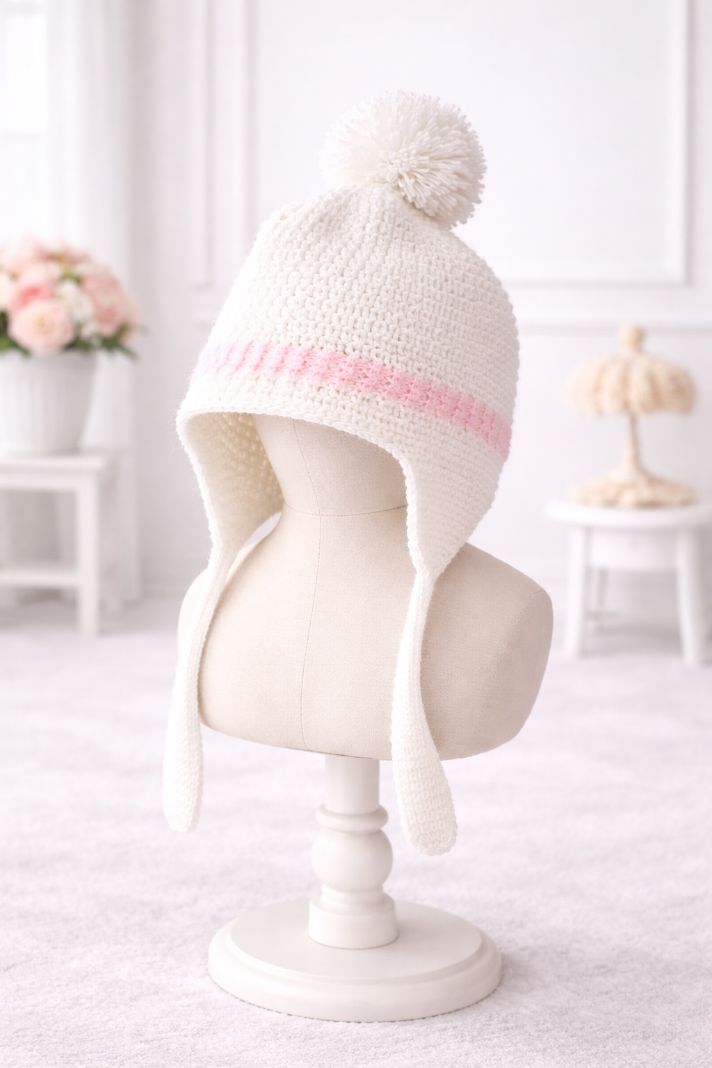 Knitted baby beanie