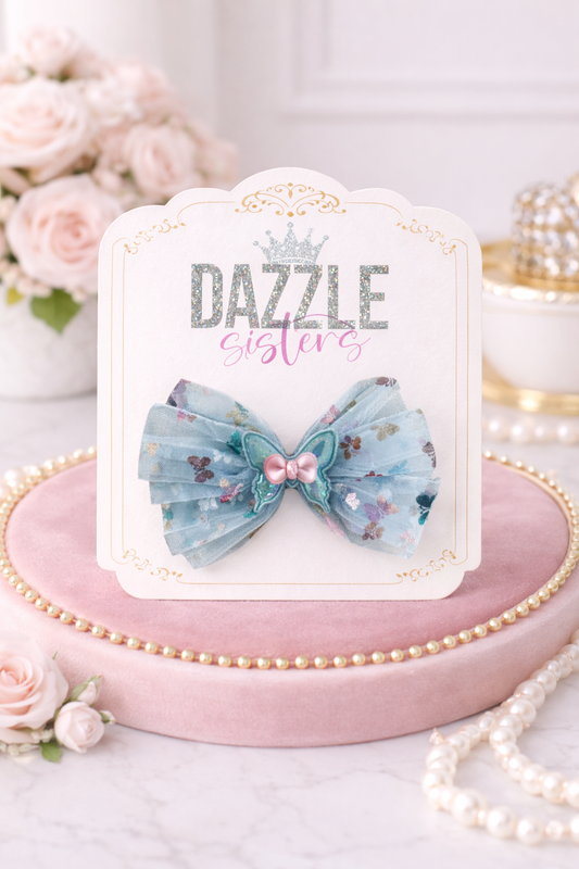 Blue Light Butterfly Bow