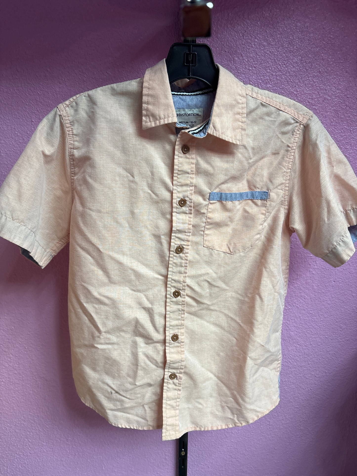 Coral Button Up