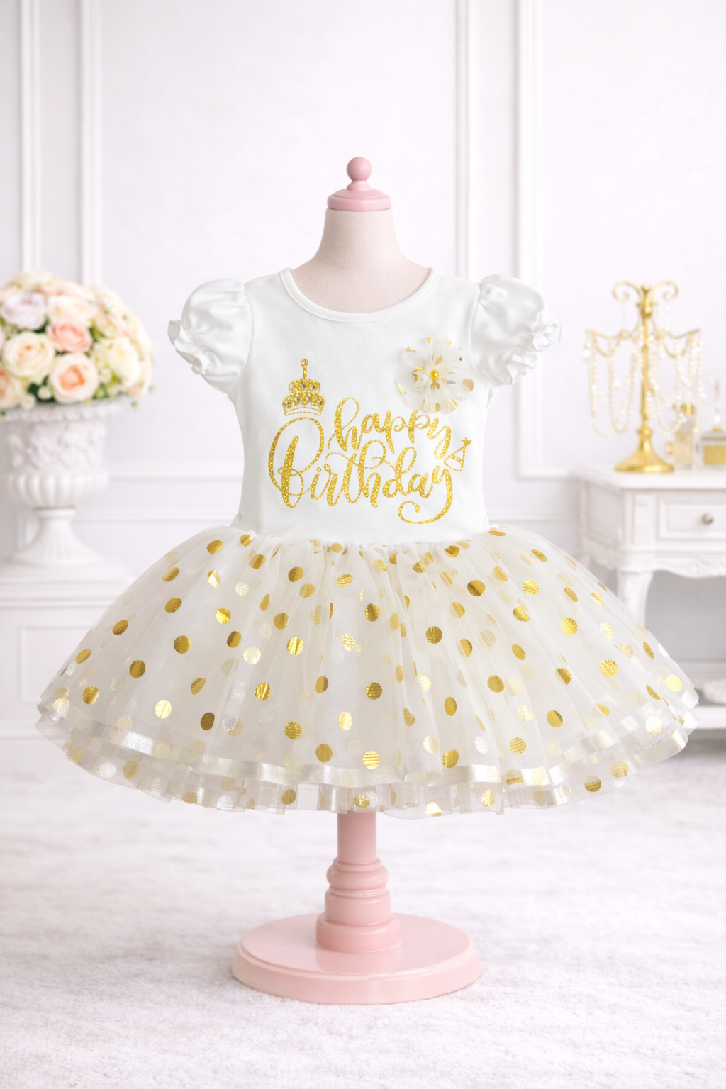 Birthday Gold Sparkle Tutu