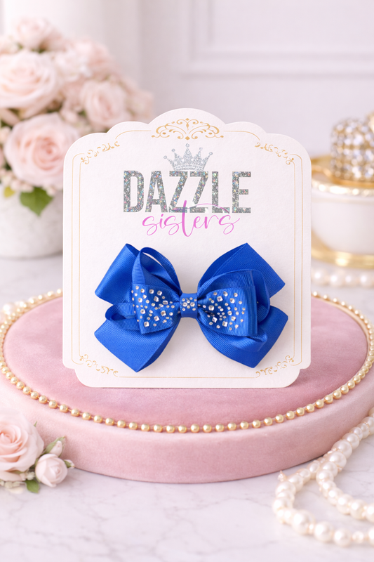 Blue Sparkle Bow