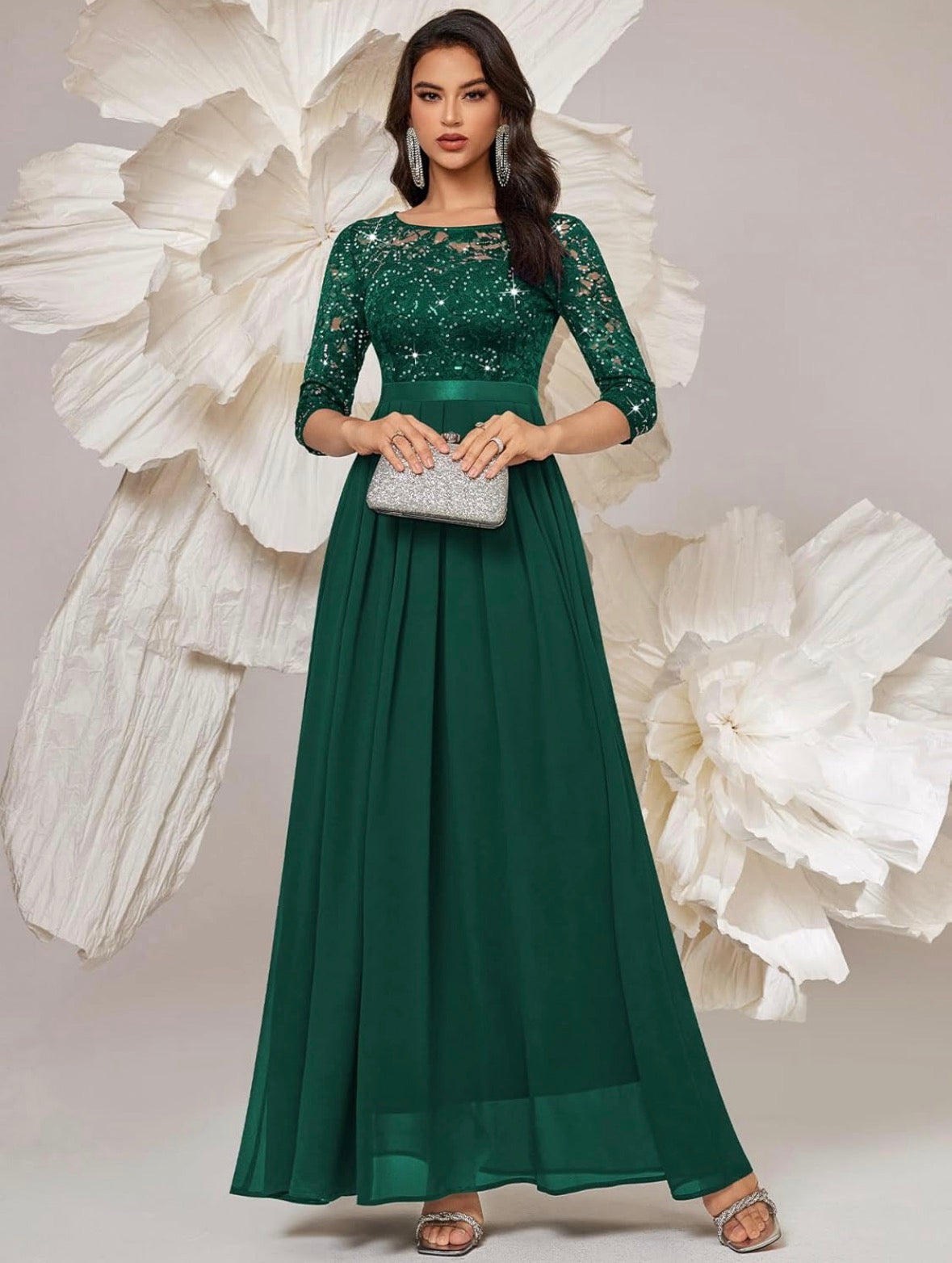 Esme Sequin Lace Dress