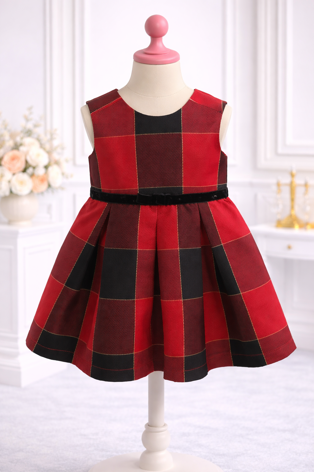 Red Checkers Dress