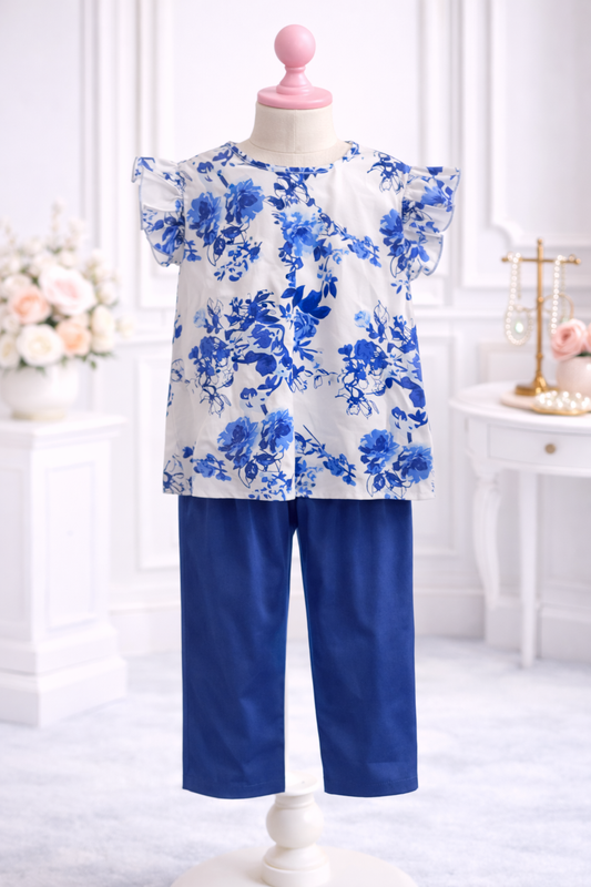 Blue flower set