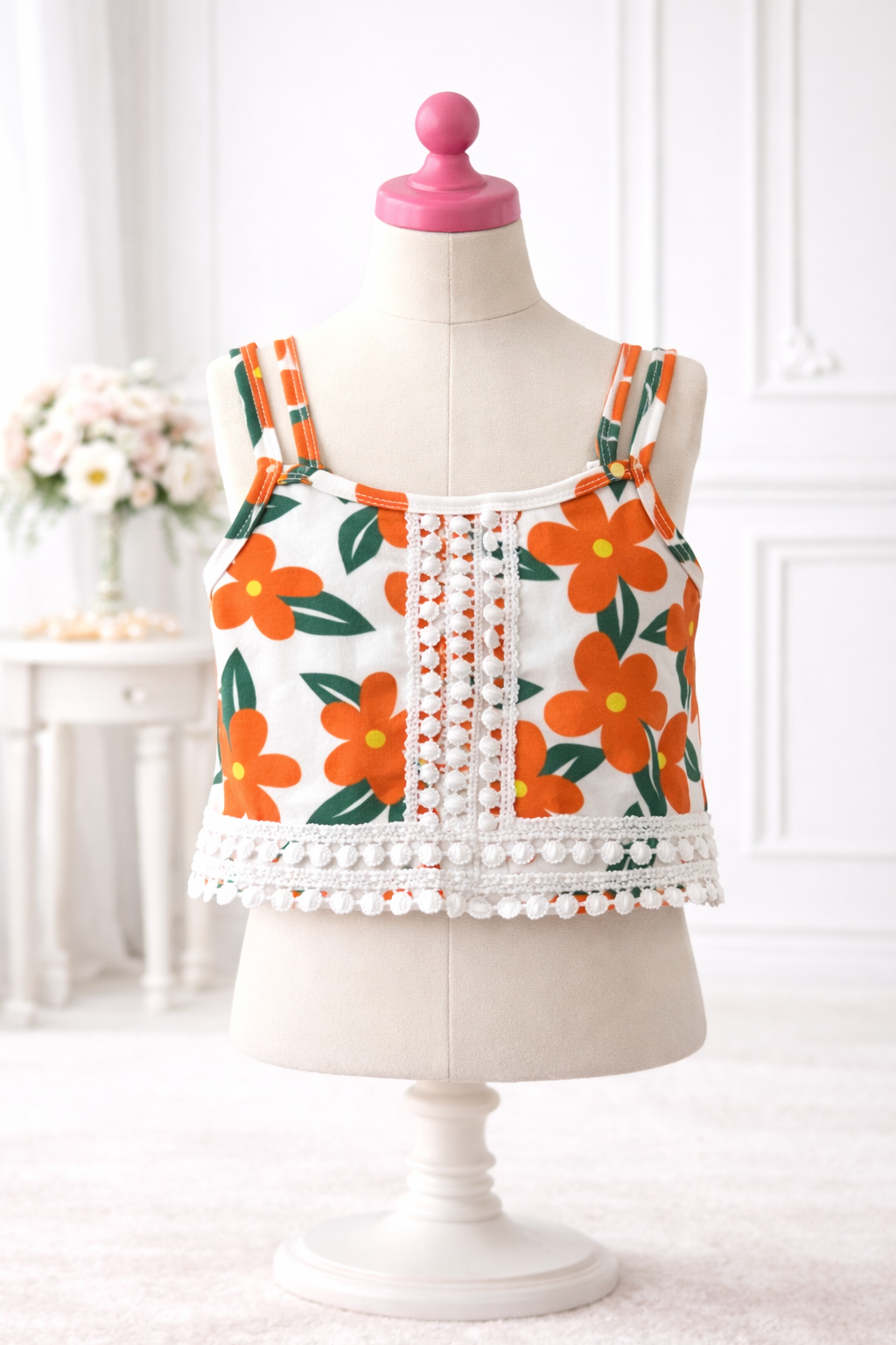 Orange flower top