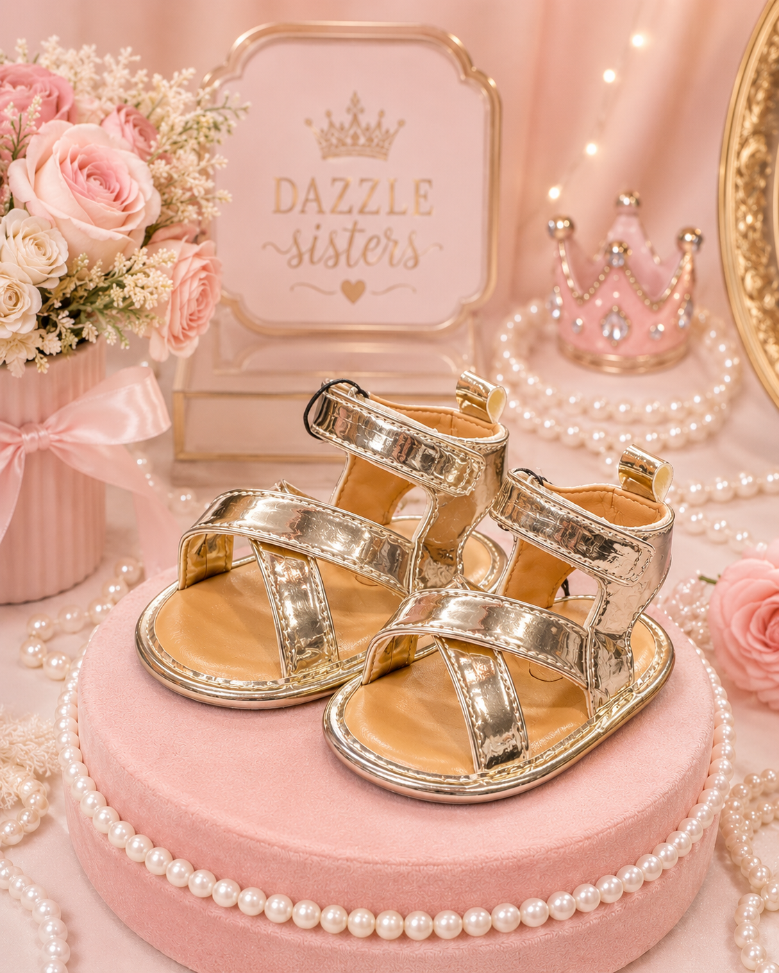 Golden Princess Baby Shoes