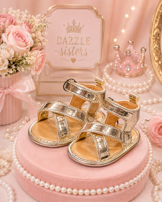 Golden Princess Baby Shoes