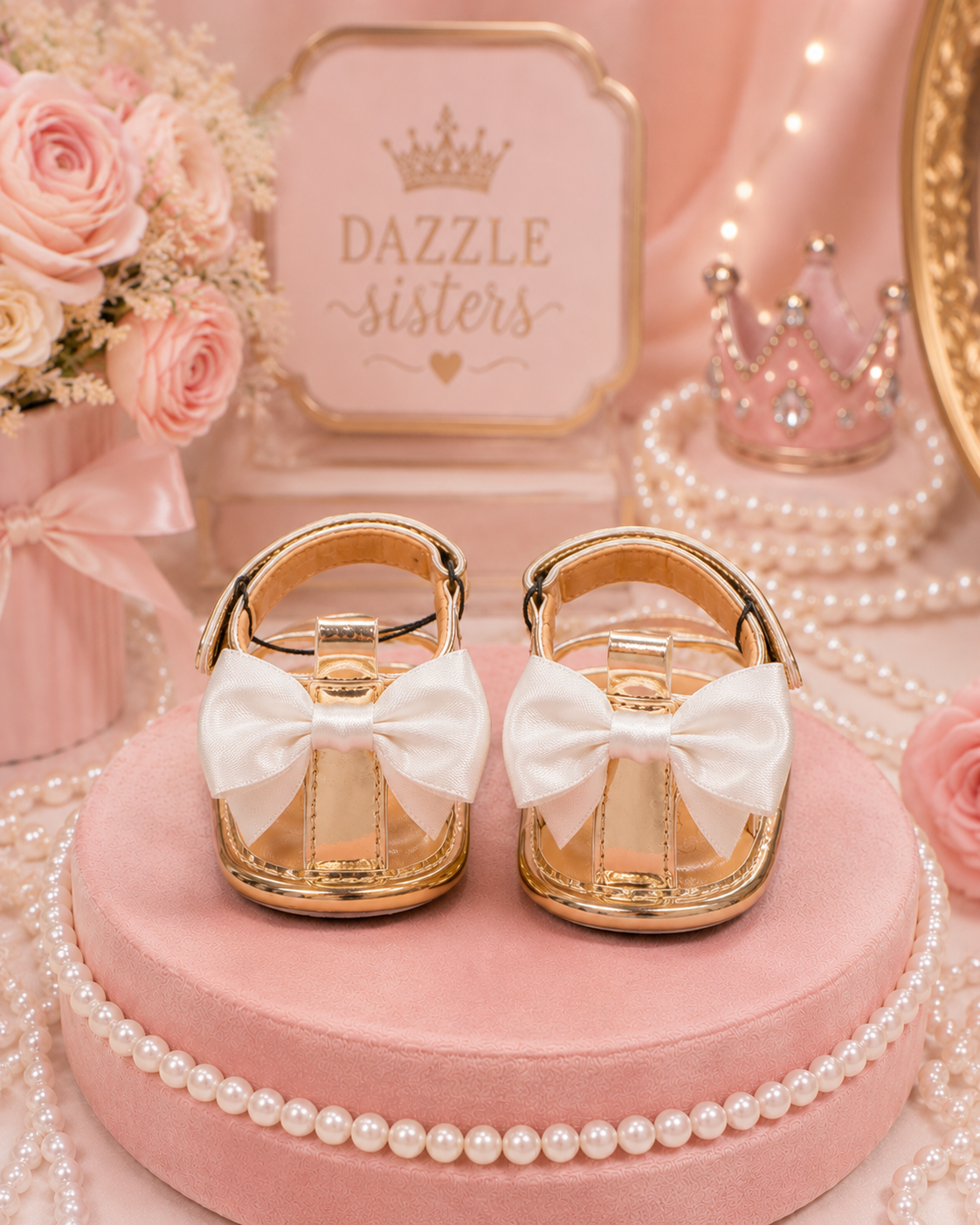 Golden Princess Baby Shoes