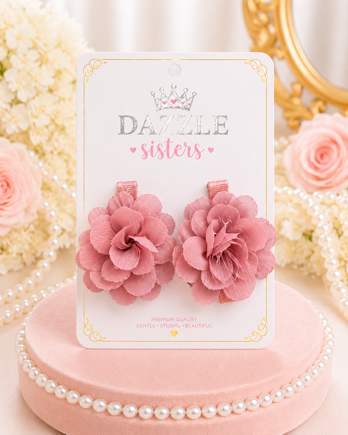 Rosy Bloom Clips