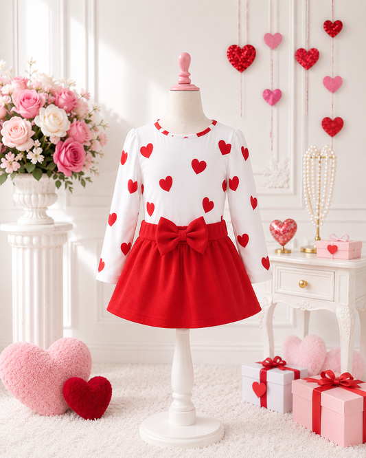 Red Hearts and A Bow