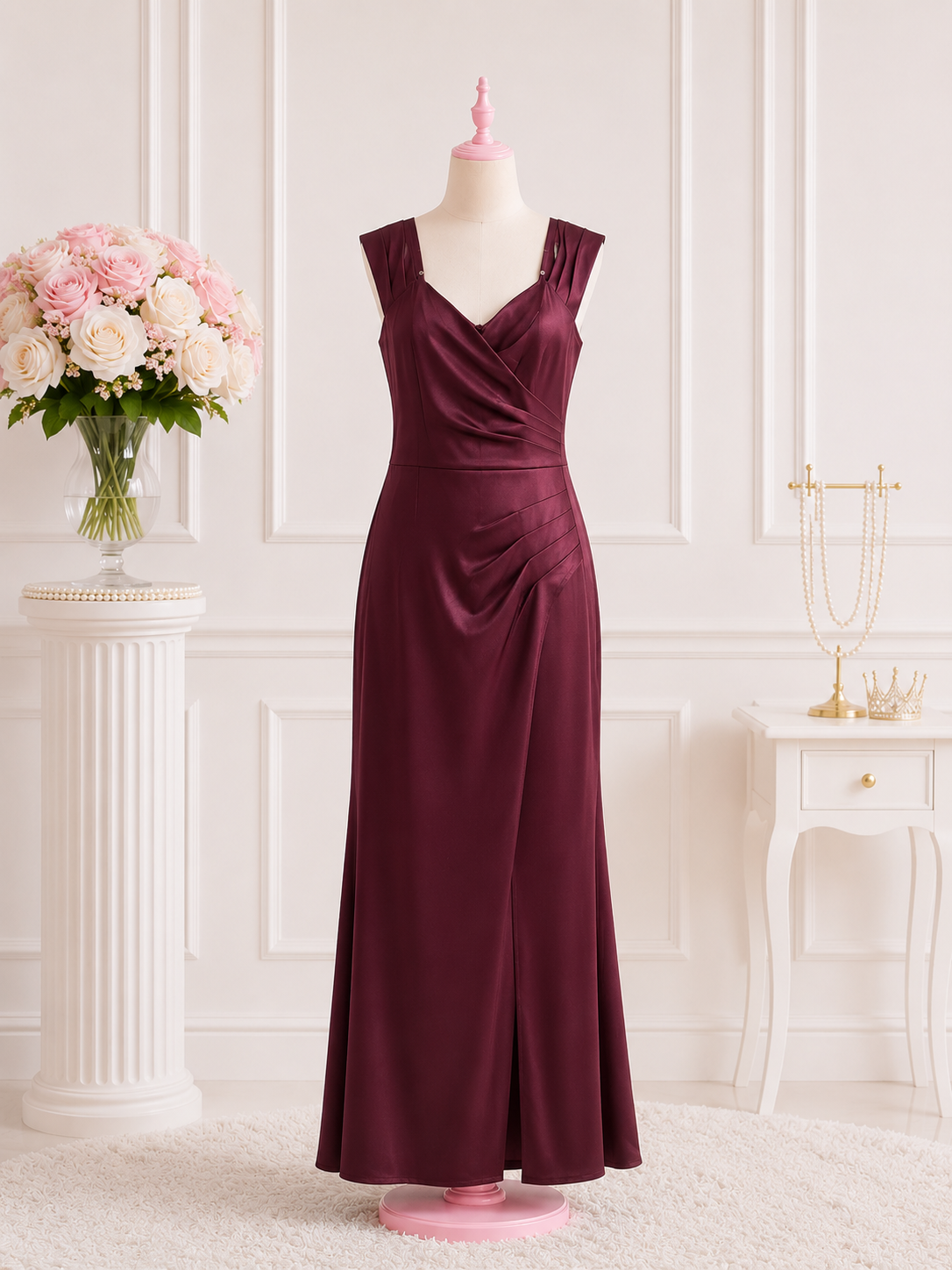 Burgundy formal dress