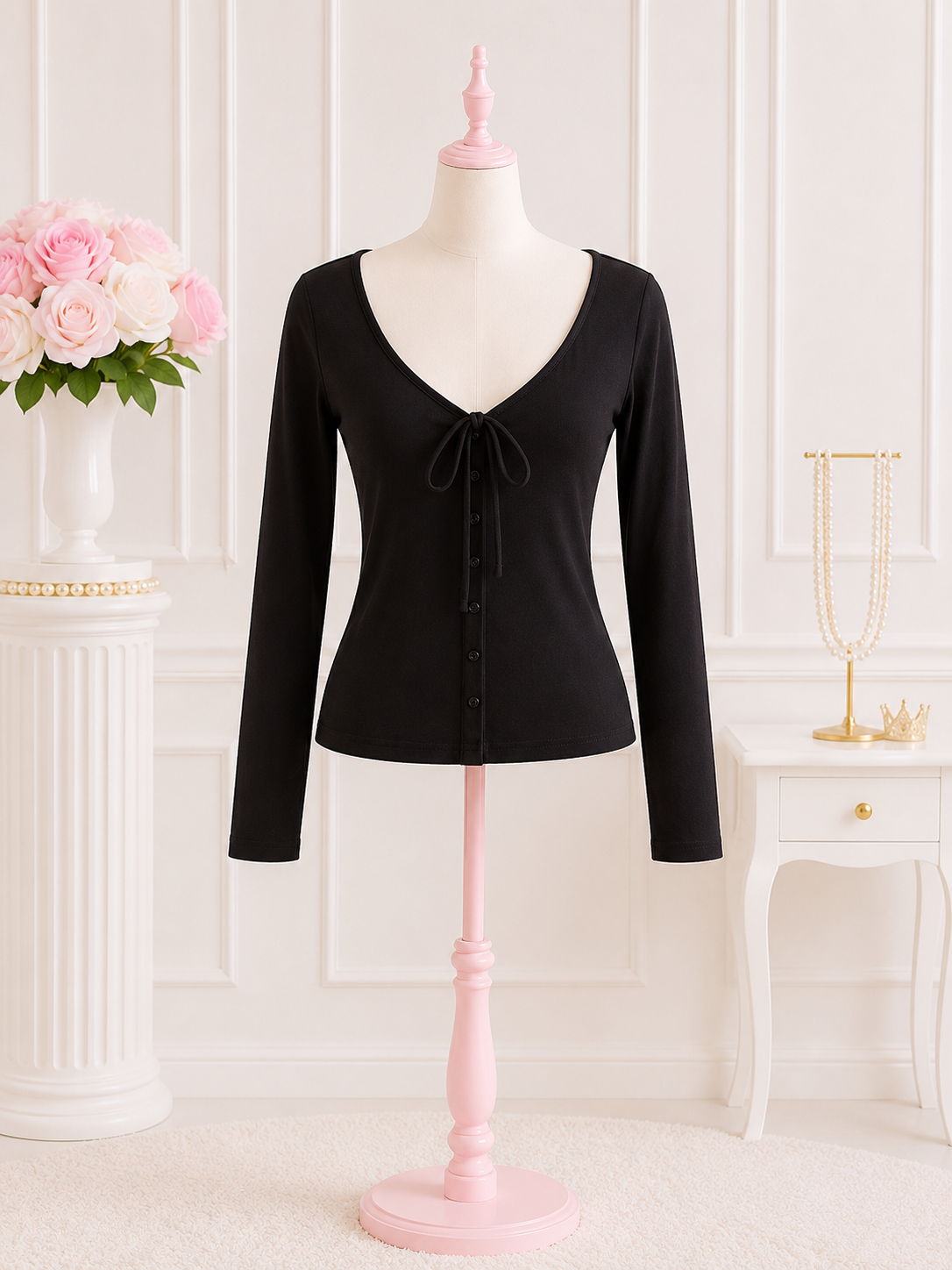 Luna Tie-front Blouse