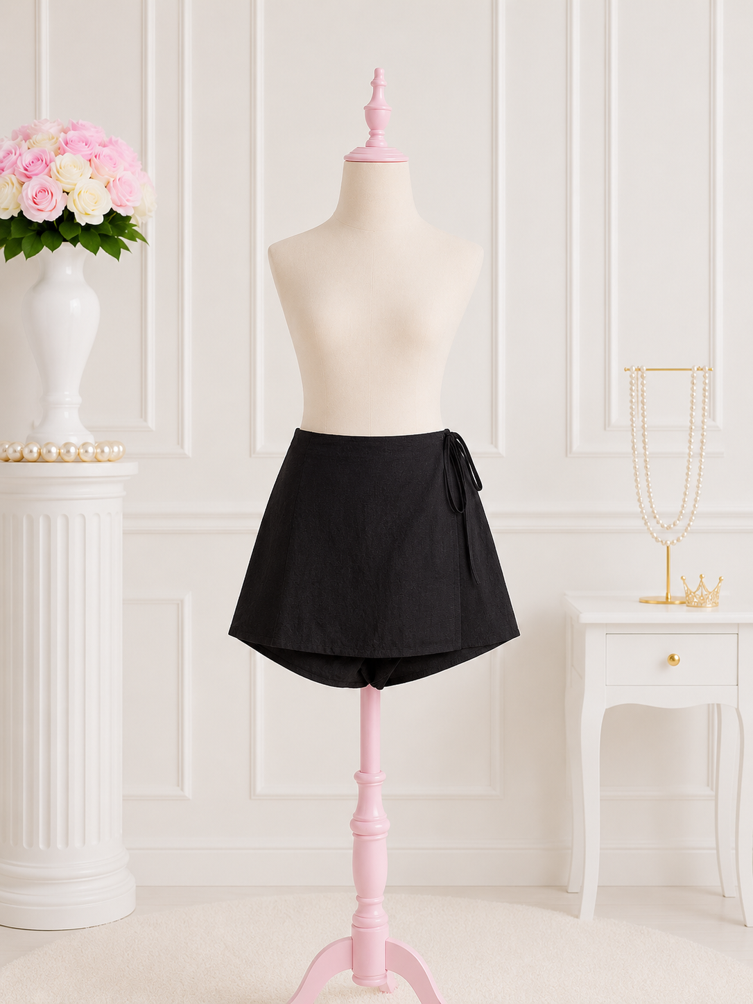 Midnight Chic Wrap Skort