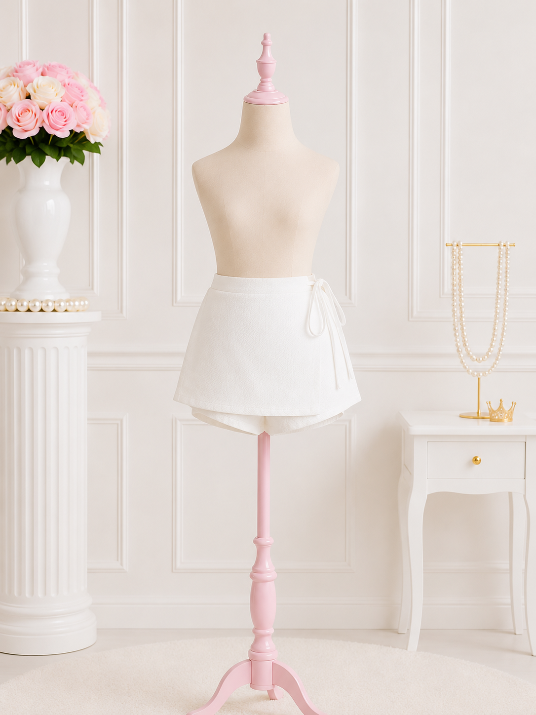 Ivory Grace Wrap Skort
