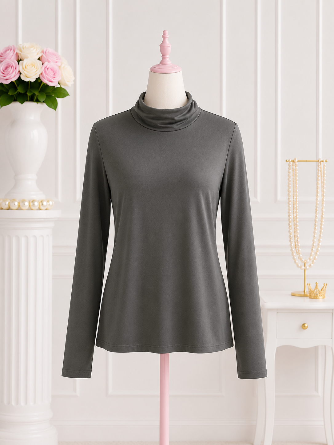 Charcoal Luxe Top