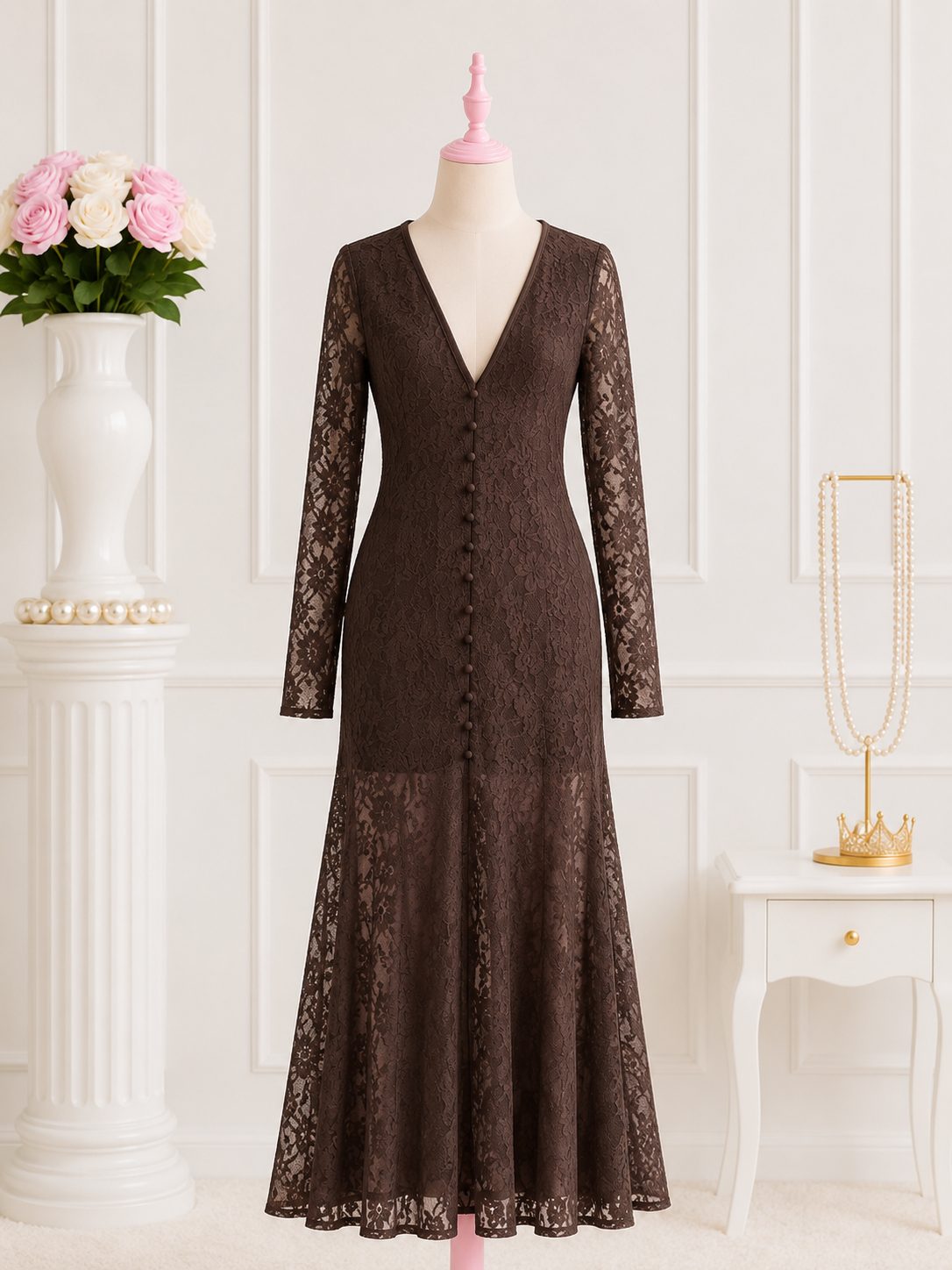 Cocoa Lace Dress